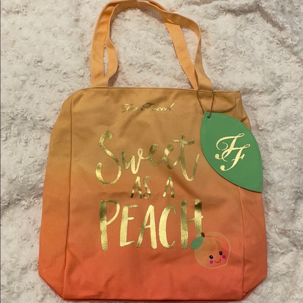 Too Faced Sweet as a Peach Tote Bag